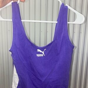Puma Vibrant Purple Tank with White Logo